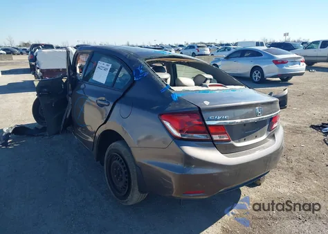 2013 Honda Civic Lx z USA, uszkodzony, nr VIN 2HGFB2F58DH510182